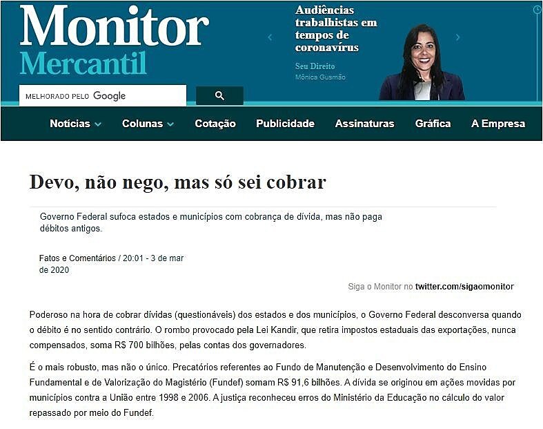 Devo, no nego, mas s sei cobrar